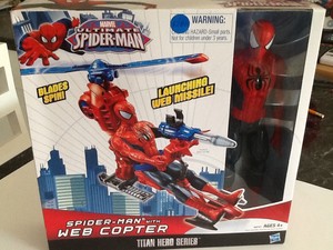 Spider-Man with web copter
