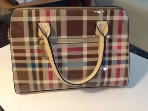 Bolsa para Dama Cuadricula Beige